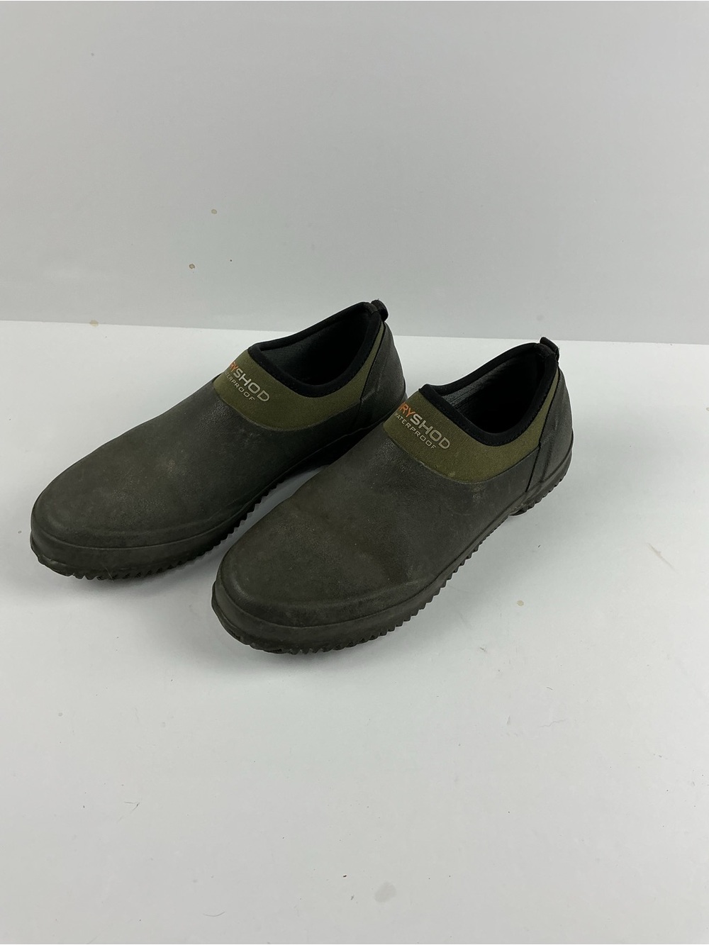 Dryshod Sod buster garden shoes in olive green